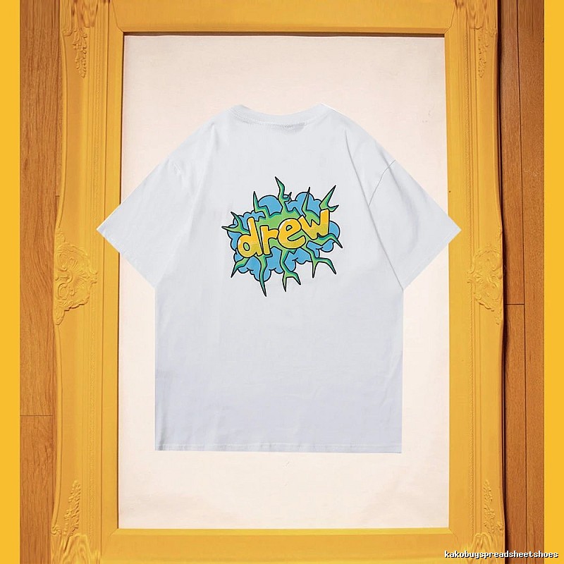 DREW Explosion Print Street Style White T-Shirt
