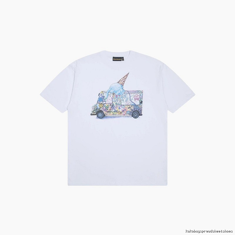 DREW Graffiti Style Ice Cream Truck White Short Sleeve T-shirt