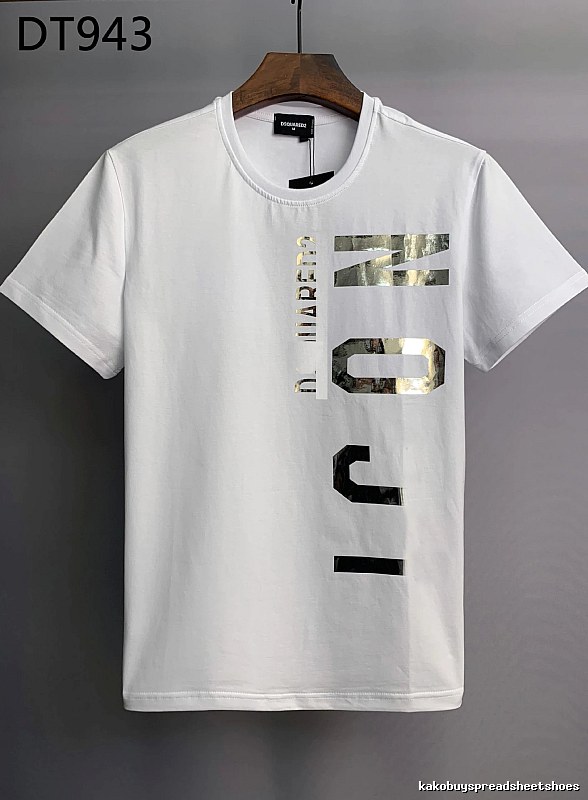 DSQ ICON Foil-stamped Trendy White T-Shirt