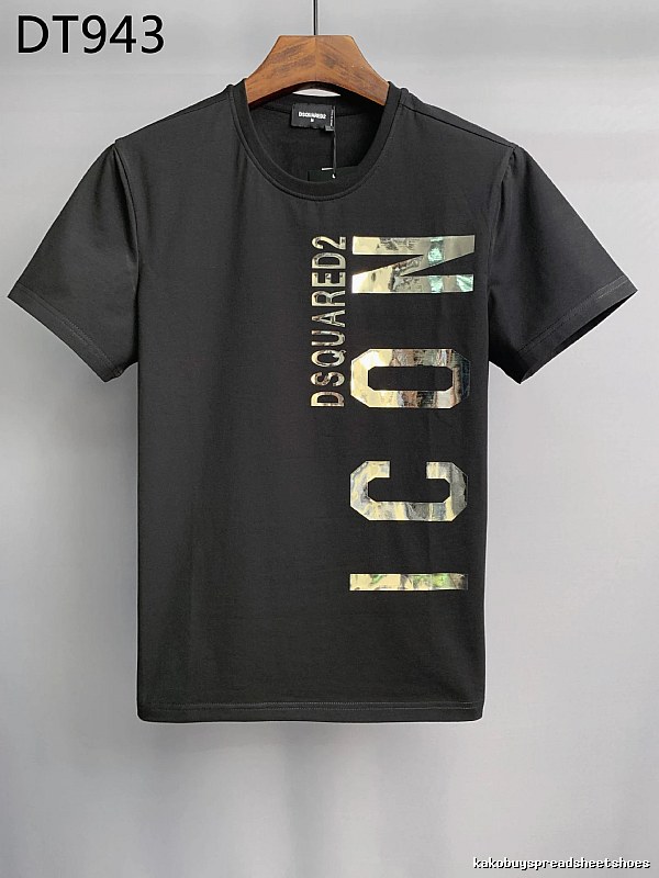 DSQ ICON Streetwear Black Short-sleeve T-shirt