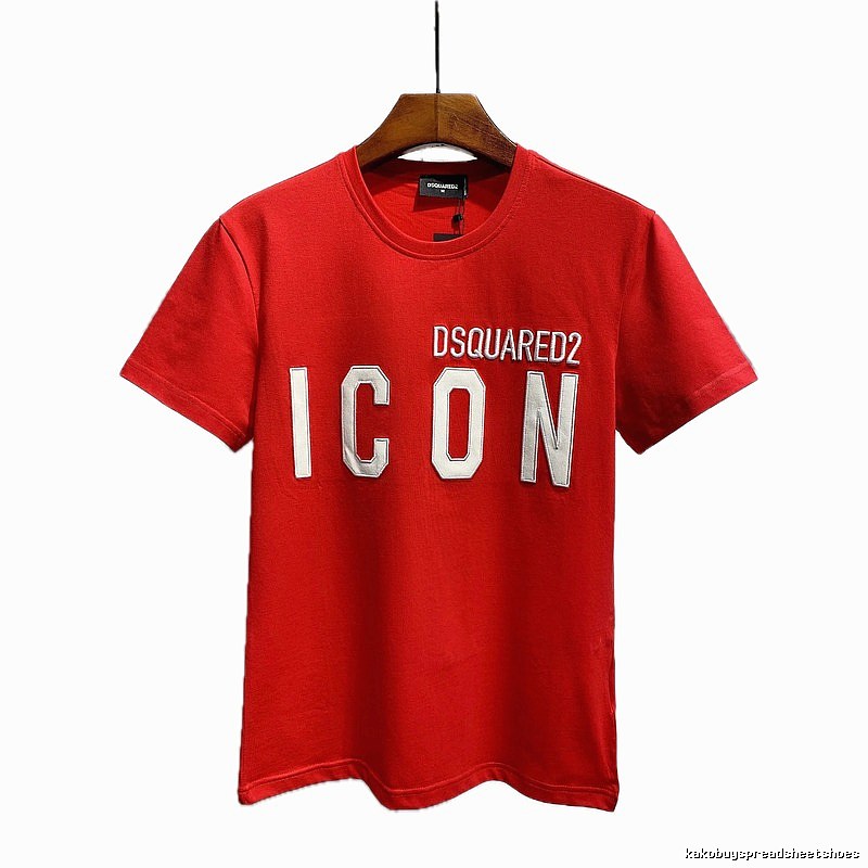 DSQUARED2 ICON Trendy Red Short-sleeve T-shirt