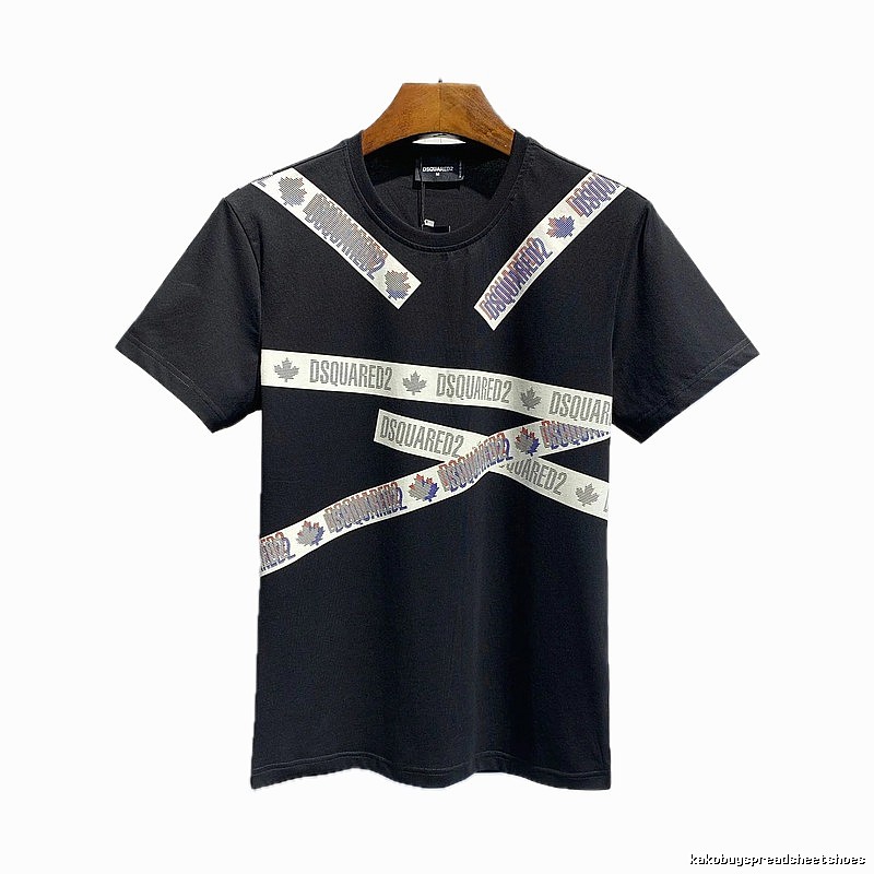 DSQUARED2 Webbing Street Style Black T-Shirt