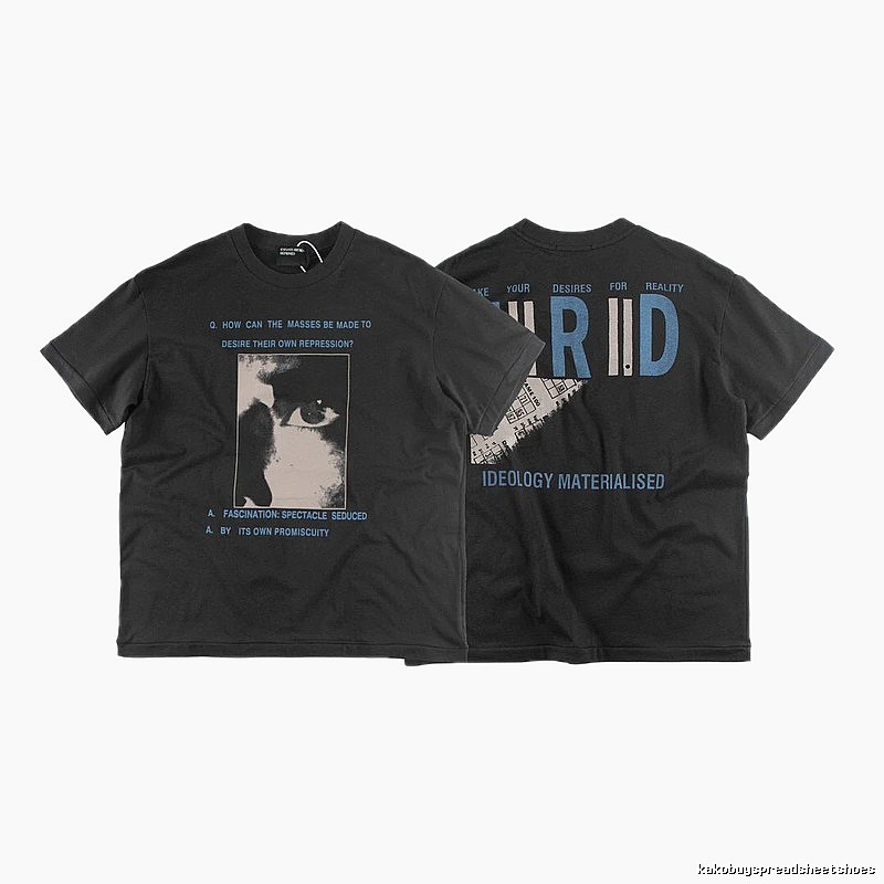 ERD GRJKD Vintage Print Dark Style Black T-Shirt