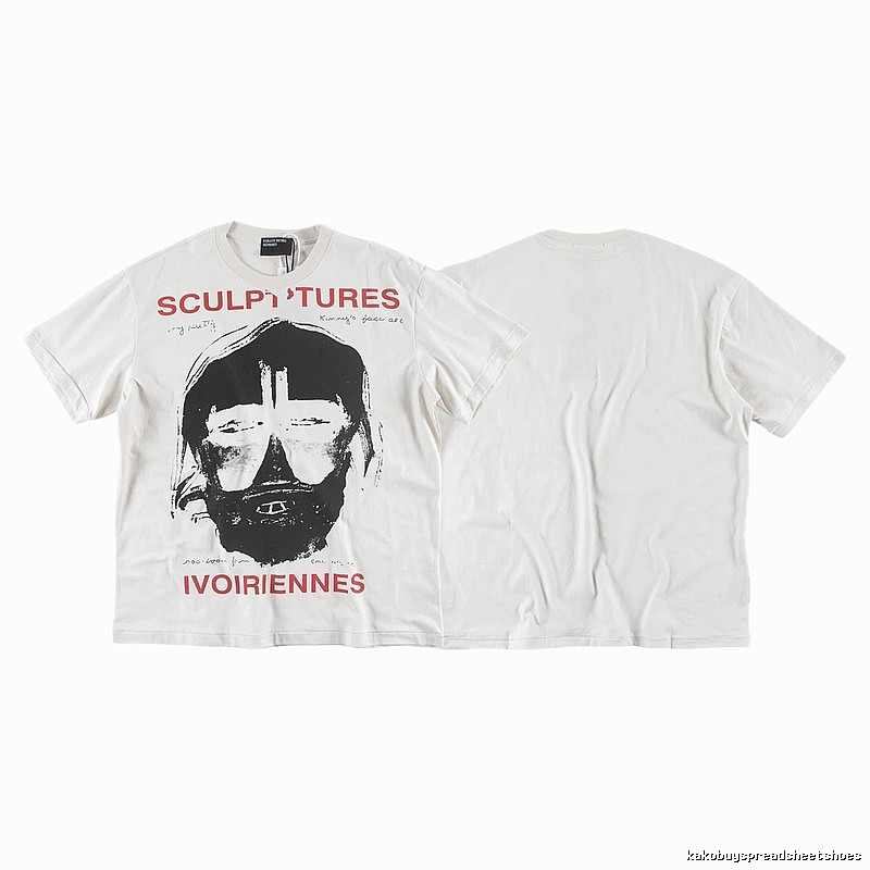 ERD Sculpture Figure Vintage Style Off-white Short Sleeve T-shirt