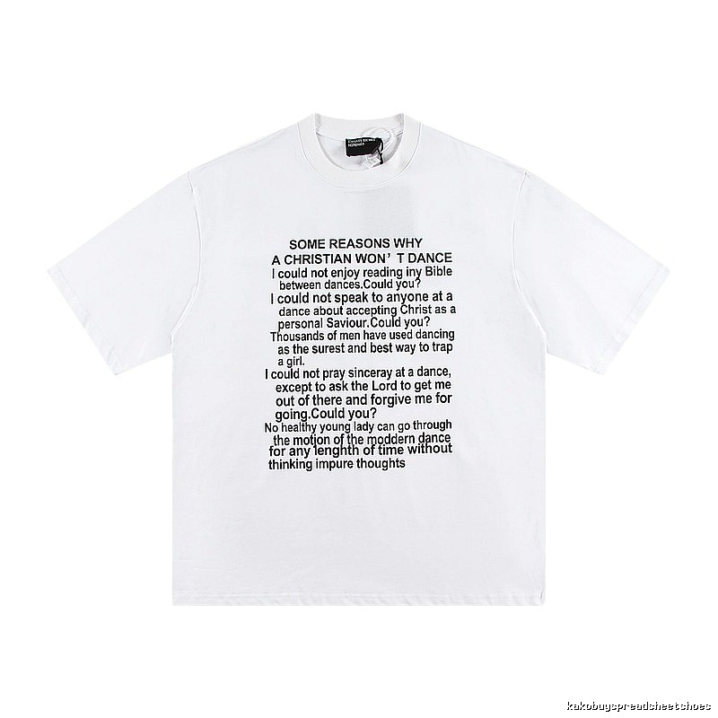 ERD Slogan Print Street Style White T-Shirt