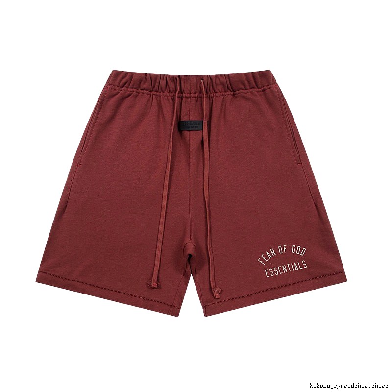ESSENTIALS casual style burgundy shorts