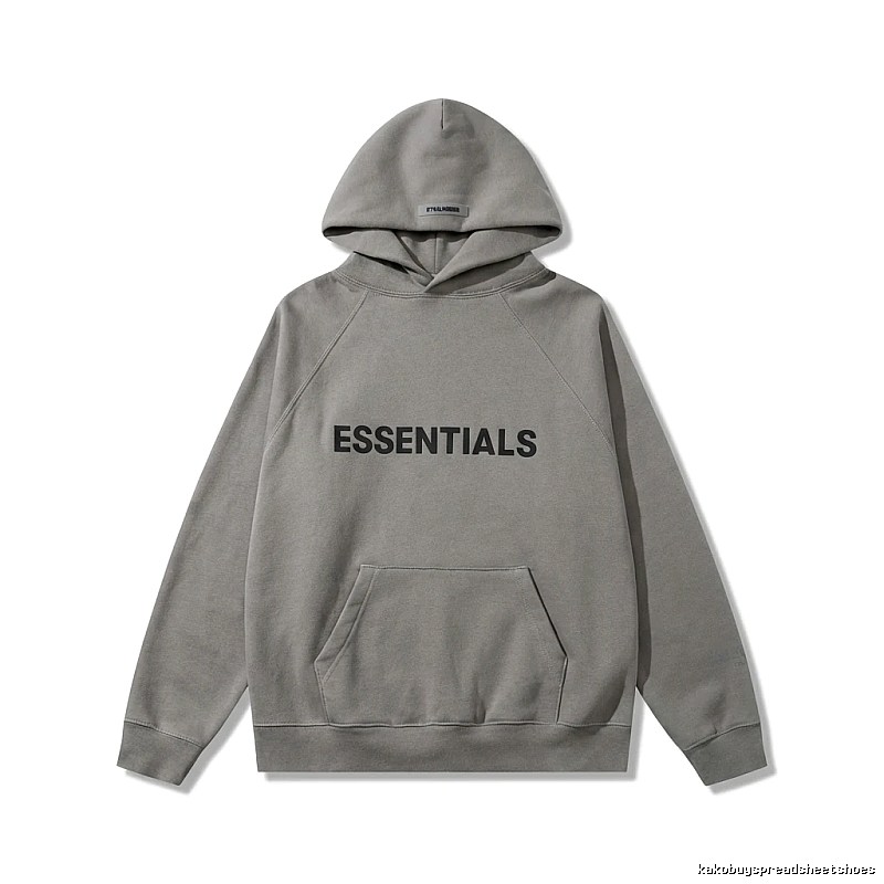 ESSENTIALS minimalist gray hoodie