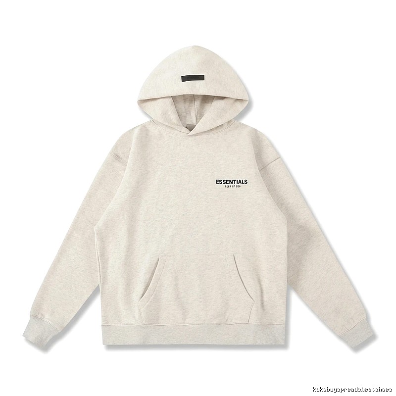 ESSENTIALS minimalist light beige hoodie