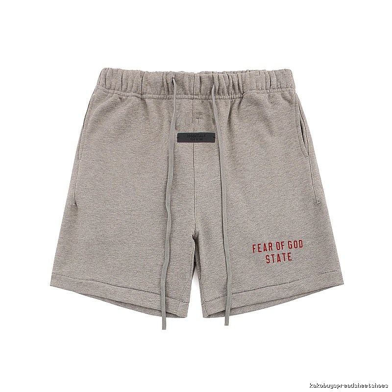 ESSENTIALS minimalist light gray shorts