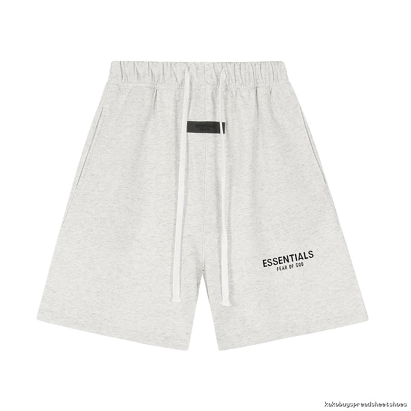 ESSENTIALS minimalist light gray shorts