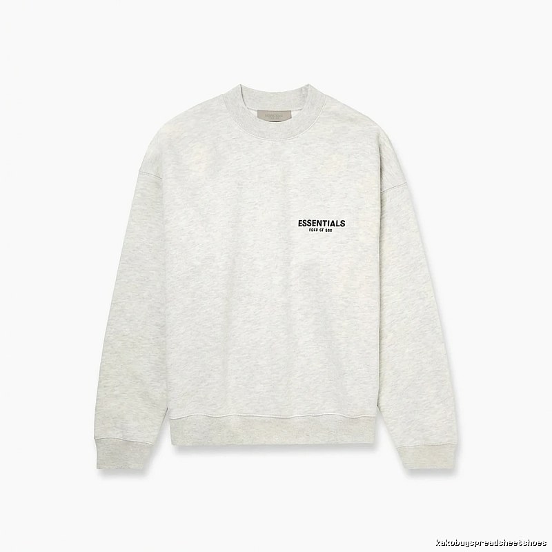 ESSENTIALS minimalist light gray sweatshirt