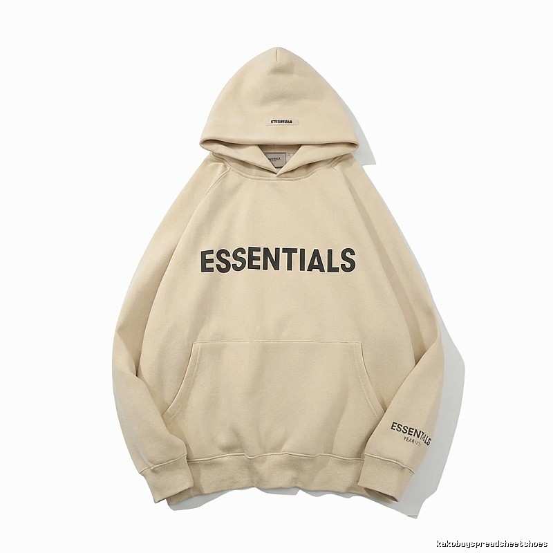 ESSENTIALS minimalist style beige hoodie