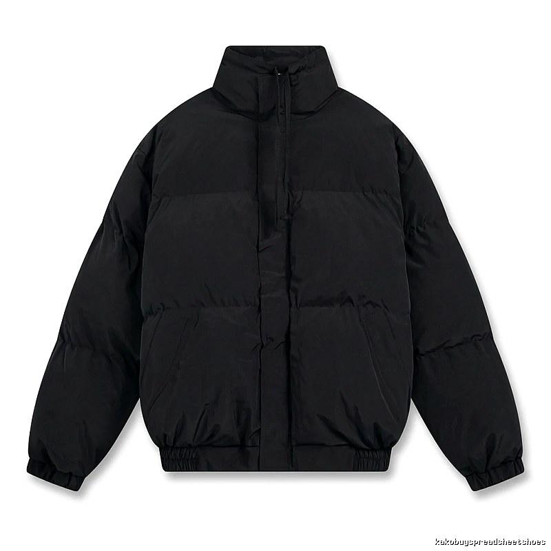 ESSENTIALS minimalist style black cotton-padded jacket