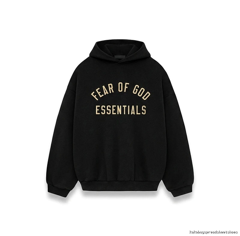 ESSENTIALS minimalist style black sweatshirt