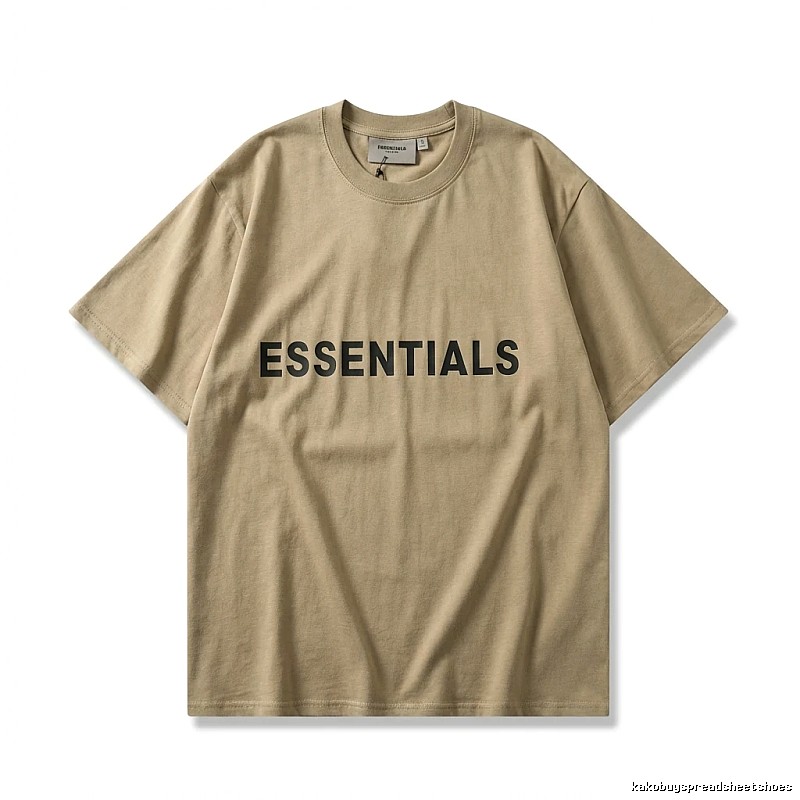 ESSENTIALS minimalist style khaki T-shirt