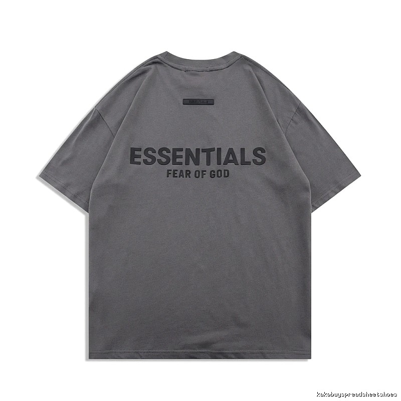 ESSENTIALS Simple Grey Short-sleeve Shirt