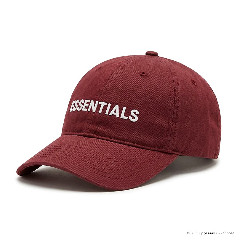 ESSENTIALS Simple Style Burgundy Hat