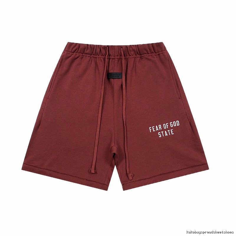 ESSENTIALS Simple Style Burgundy Shorts