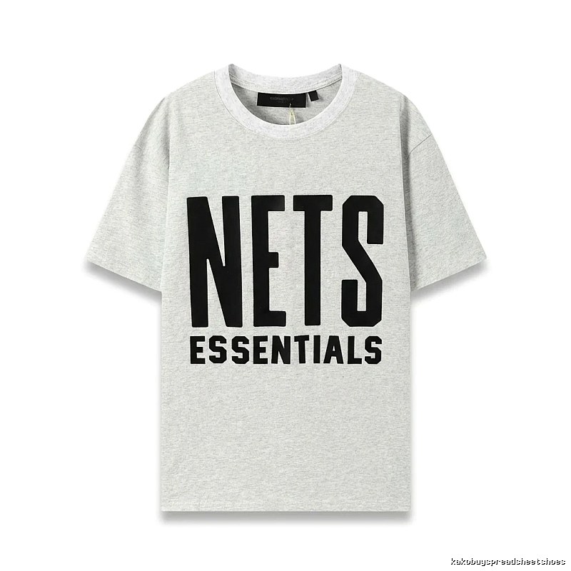 ESSENTIALS Trendy Brand Simple Style Grey T-shirt