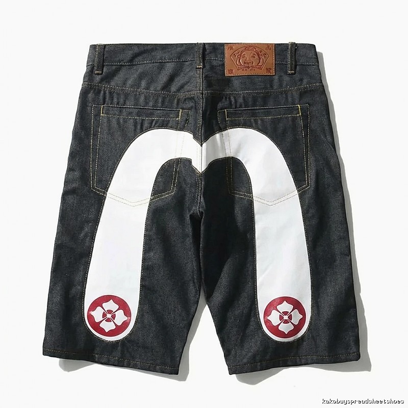EVISU Classic Trendy Black Shorts