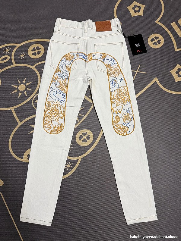 Evisu Ornate Graphic Jeans Style Edit in White
