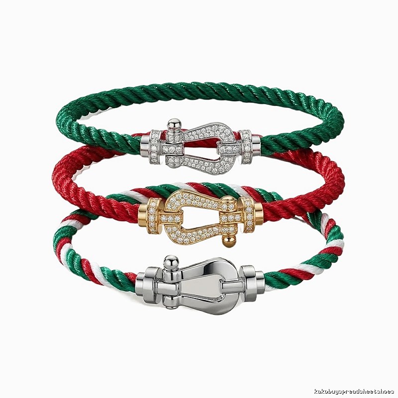 Fred Classic Red and Green Rope Bracelet