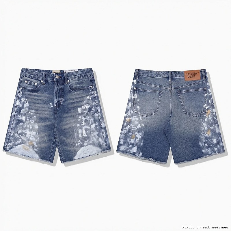 Gallery Dept denim graffiti-style shorts
