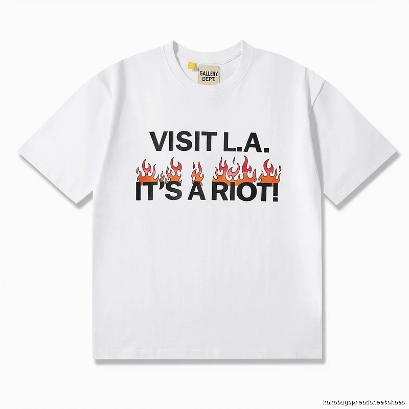 Gallery Dept Flame Print White T-shirt