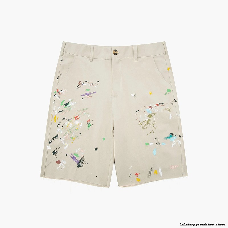 Gallery Dept Graffiti Style Beige Shorts