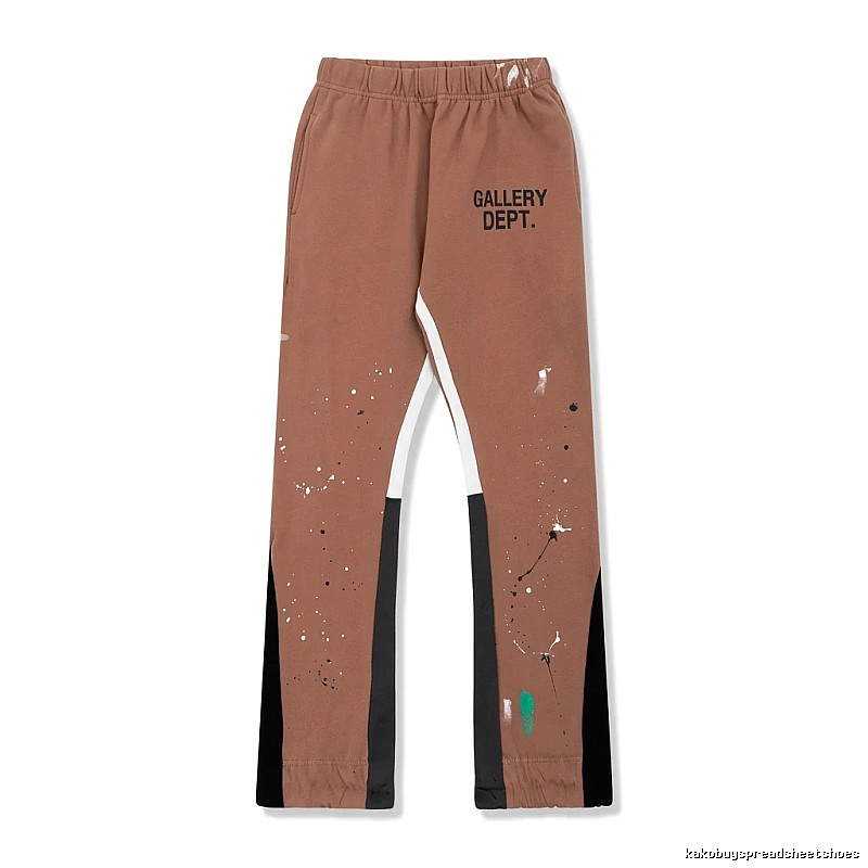 Gallery Dept Graffiti Style Coffee-colored Pants