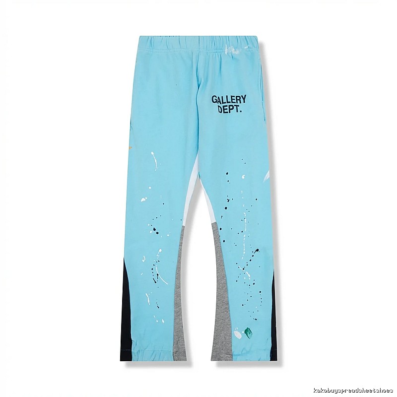 Gallery Dept graffiti-style light blue trousers