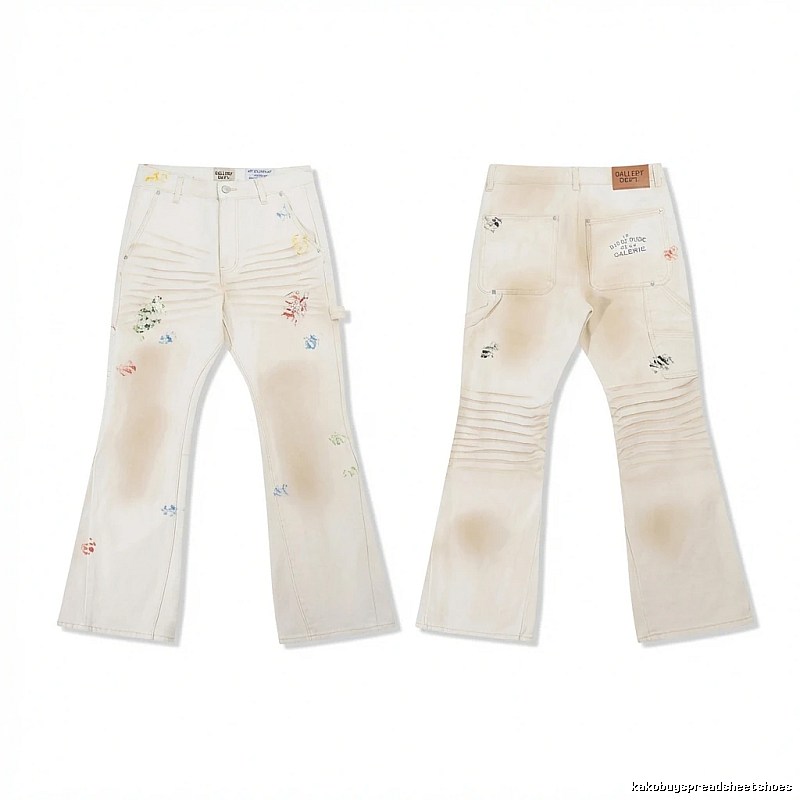 Gallery Dept graffiti-style white jeans