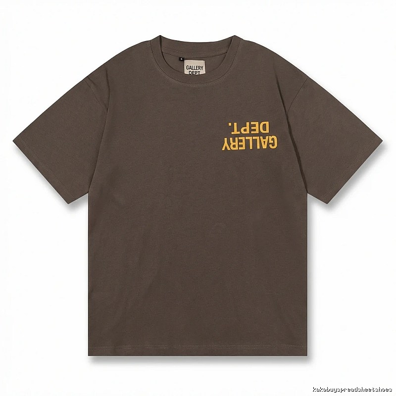 Gallery Dept Retro Style Dark Coffee T-shirt