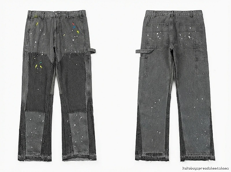 Gallery Dept. Stitched Graffiti Style Grey Pants