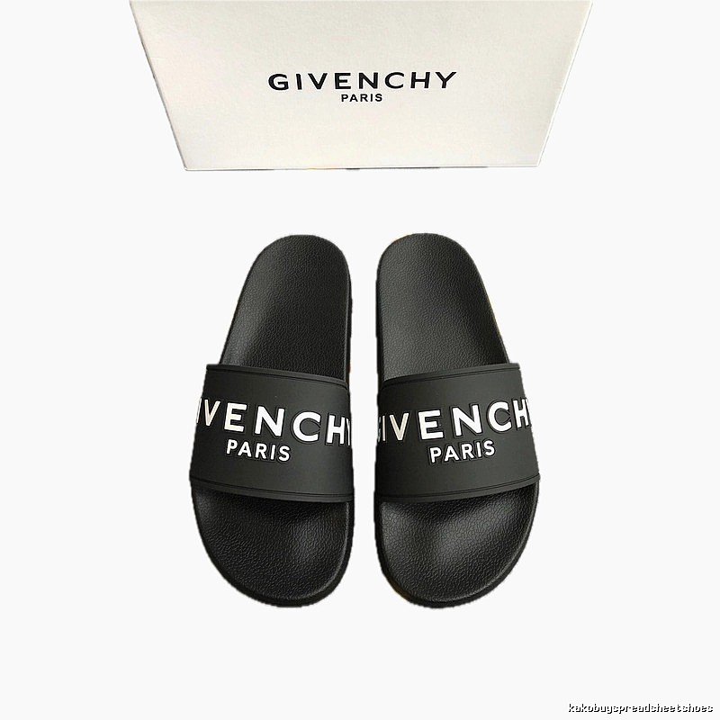Givenchy Cool Trendy Letter Print Black Slide Sandals