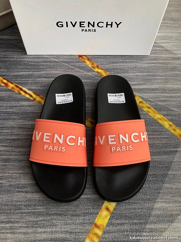 Givenchy PARIS Collection Trendy Orange & Black Slippers