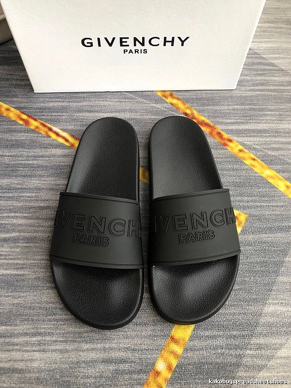 Givenchy PARIS Embossed Casual Black Slides