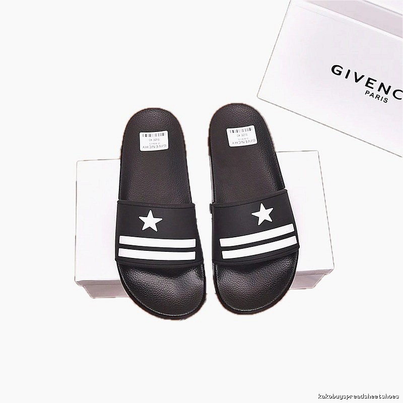 Givenchy Star-Stripe Trendy Style Black Slides