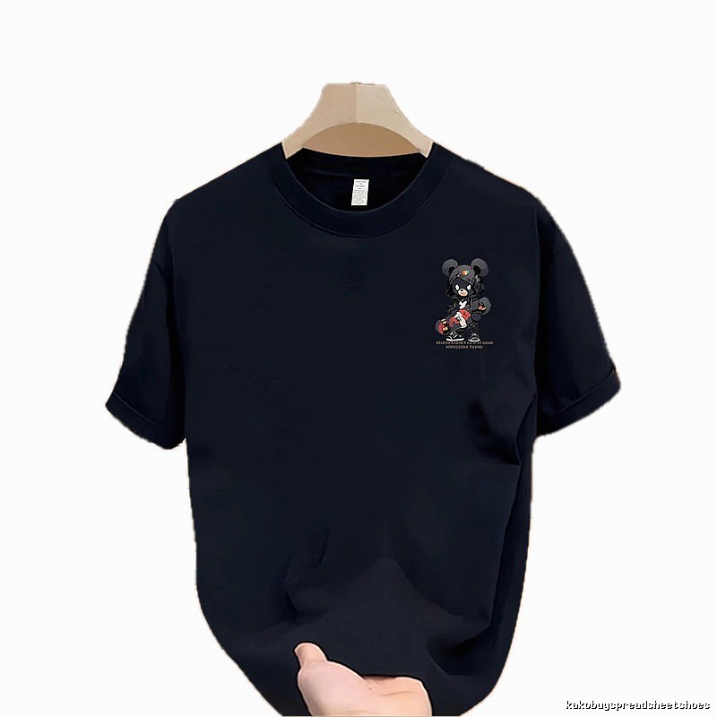 Gloomy Bear Cool Streetwear Style Navy Blue Short-sleeve T-shirt