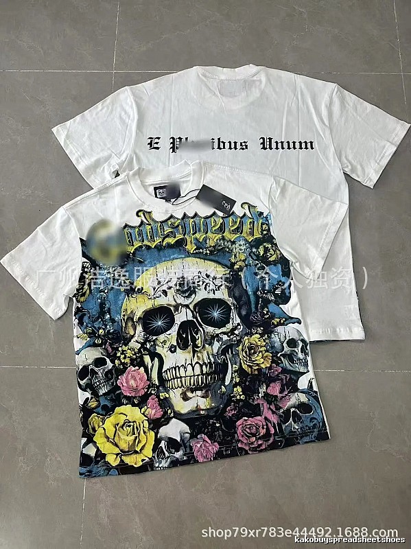 GOD Skull Print Dark Style White T-Shirt