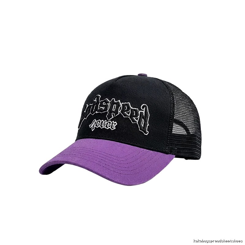 Godspeed Black and Purple Patchwork Trendy Hat