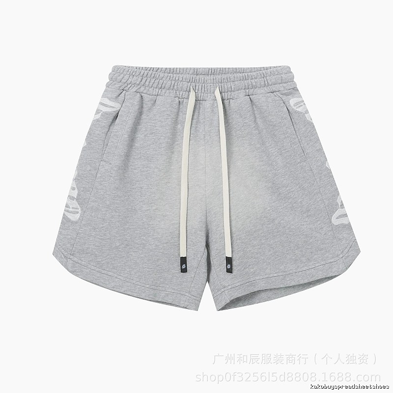 Godspeed Print Street Style Light Gray Casual Shorts