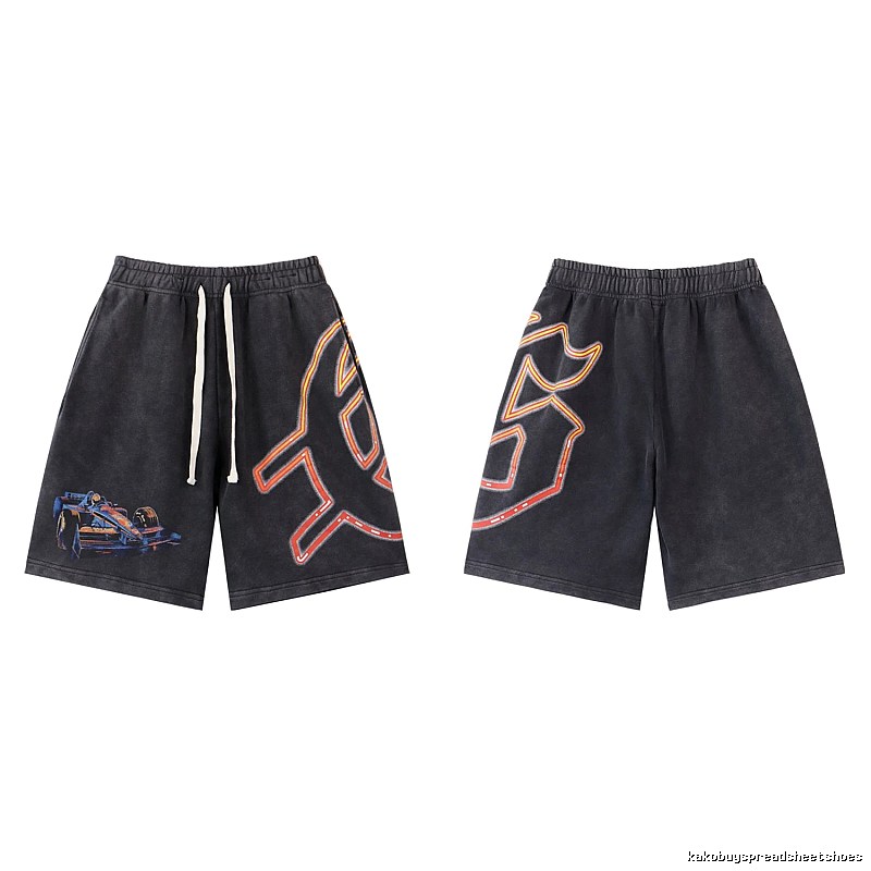 Godspeed Racing Print Street Style Charcoal Black Shorts