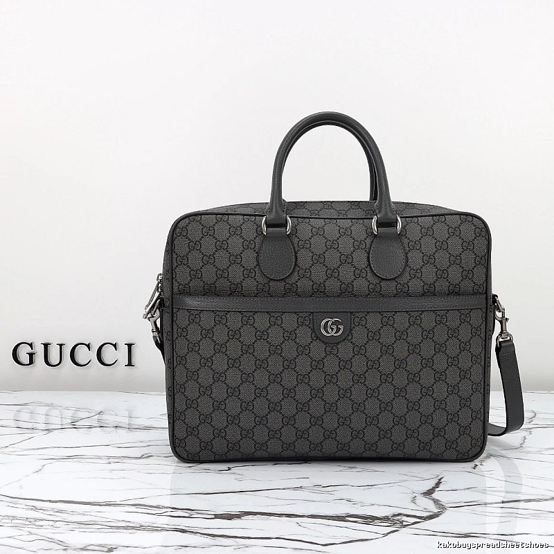 Gray GG Briefcase Gucci Briefcase for Photo Ready Styling