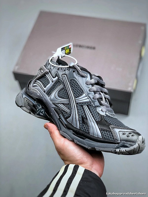 Gray Runner Sneaker by Balenciaga with Gray Layered Runner in Hand