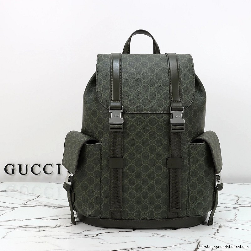 Green GG Monogram Backpack Gucci Backpack for Casual Outfits