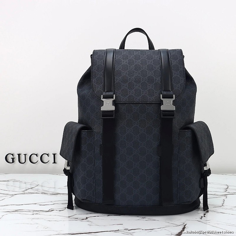 Gucci Black Gucci Monogram Backpack Backpack for Casual Outfits