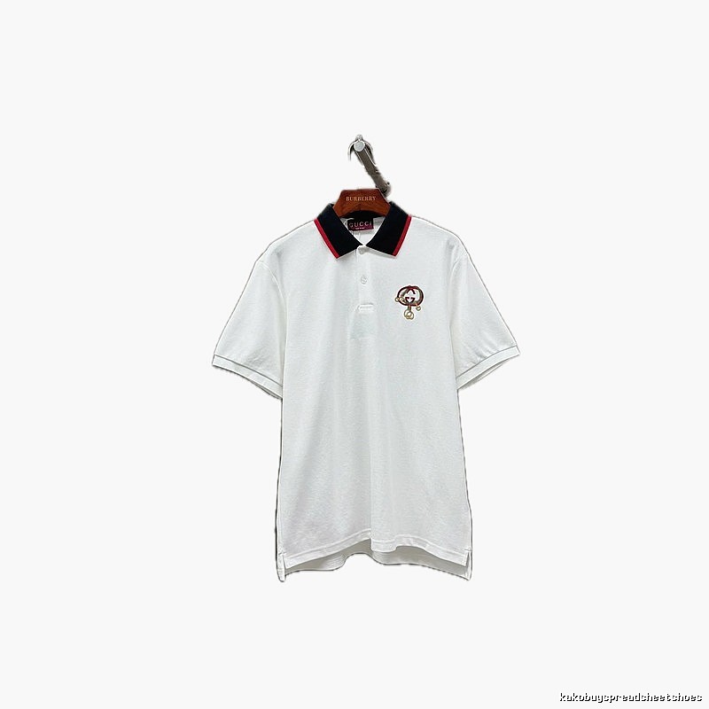 Gucci classic fashion white polo shirt
