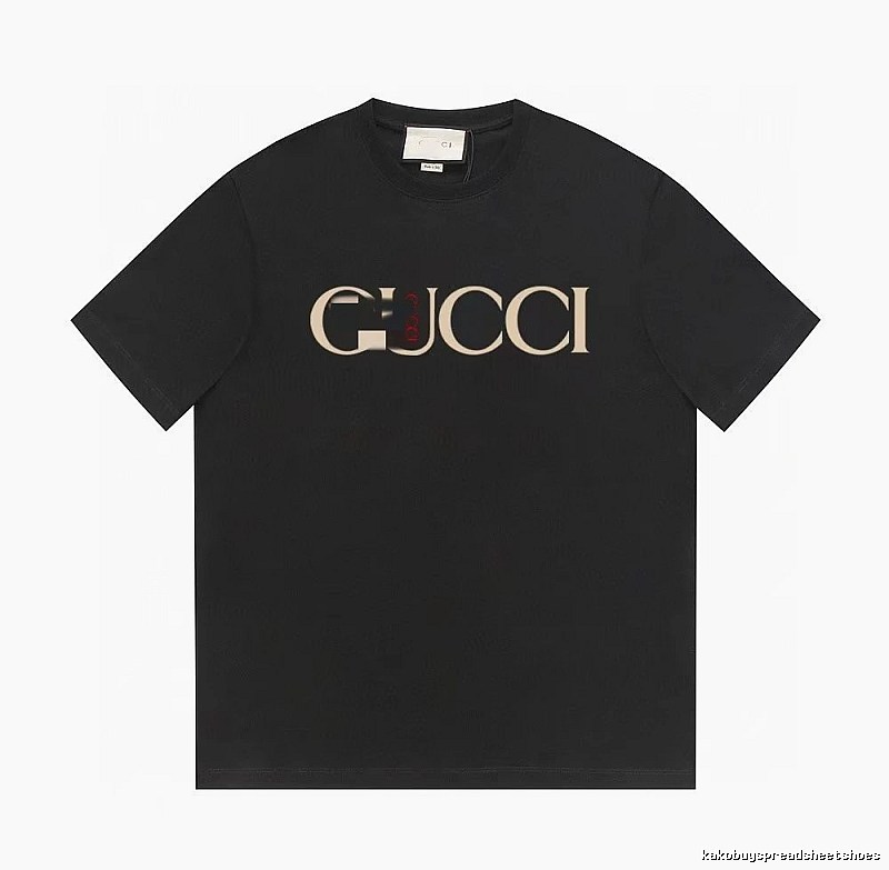 Gucci Classic Print Vintage Style Black T-Shirt