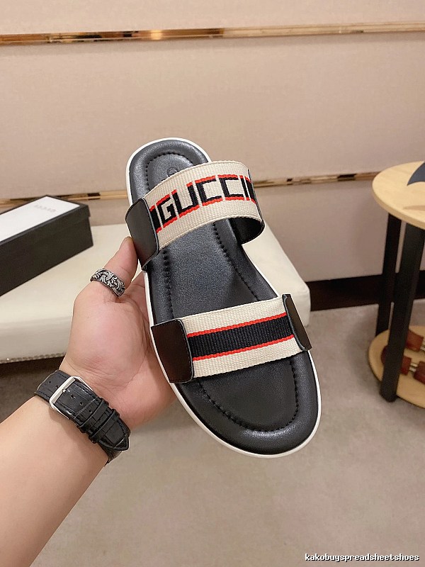 Gucci Classic Web Casual Color-block Slide Sandals
